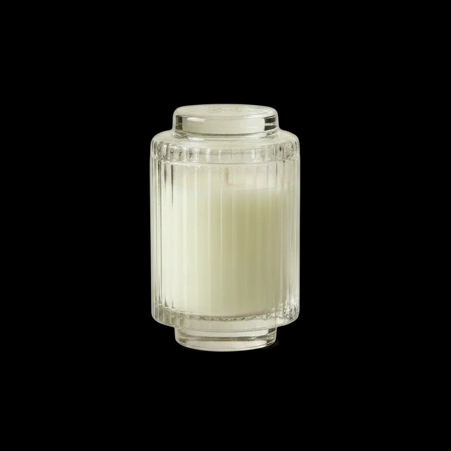 Aurélie Reeded Glass Candle: Kyoto Vine & Moss (M)