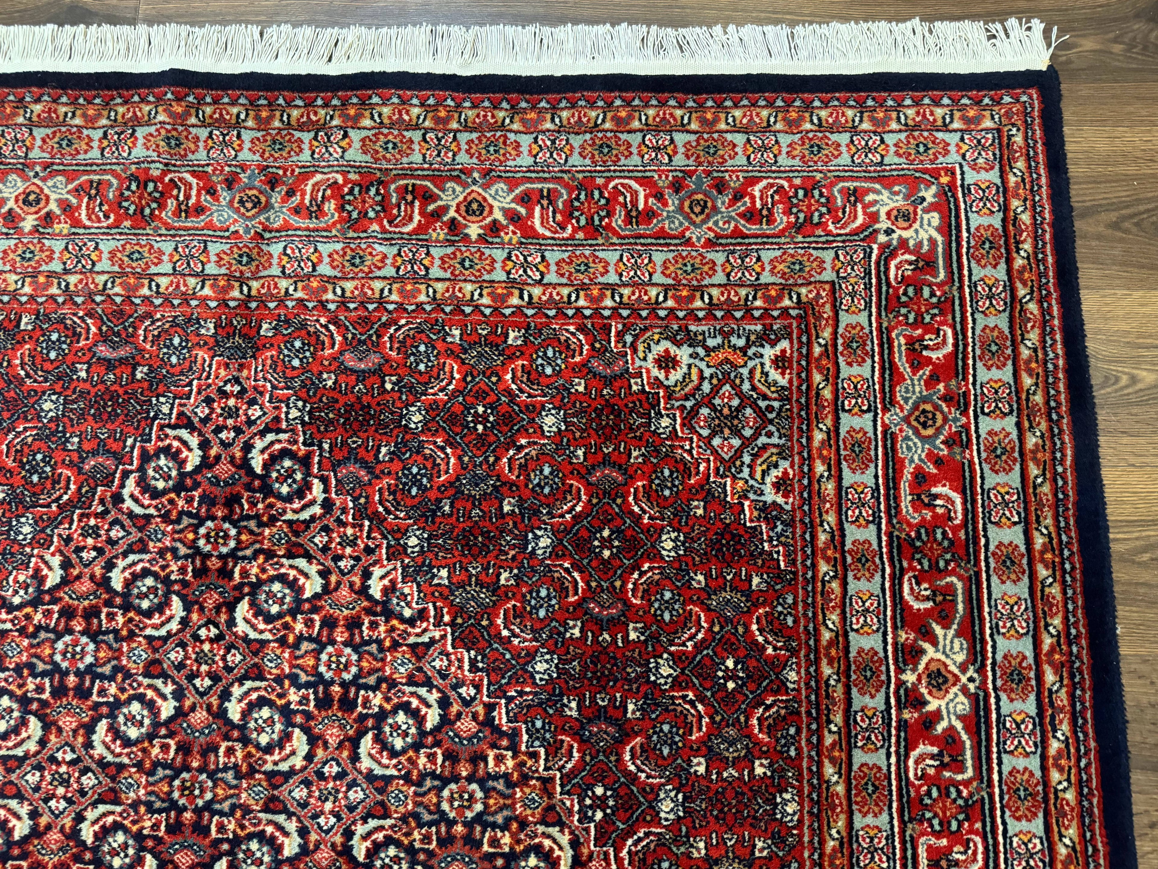 Indo Persian Bijar Rug 6x9, Hand Knotted Wool Carpet