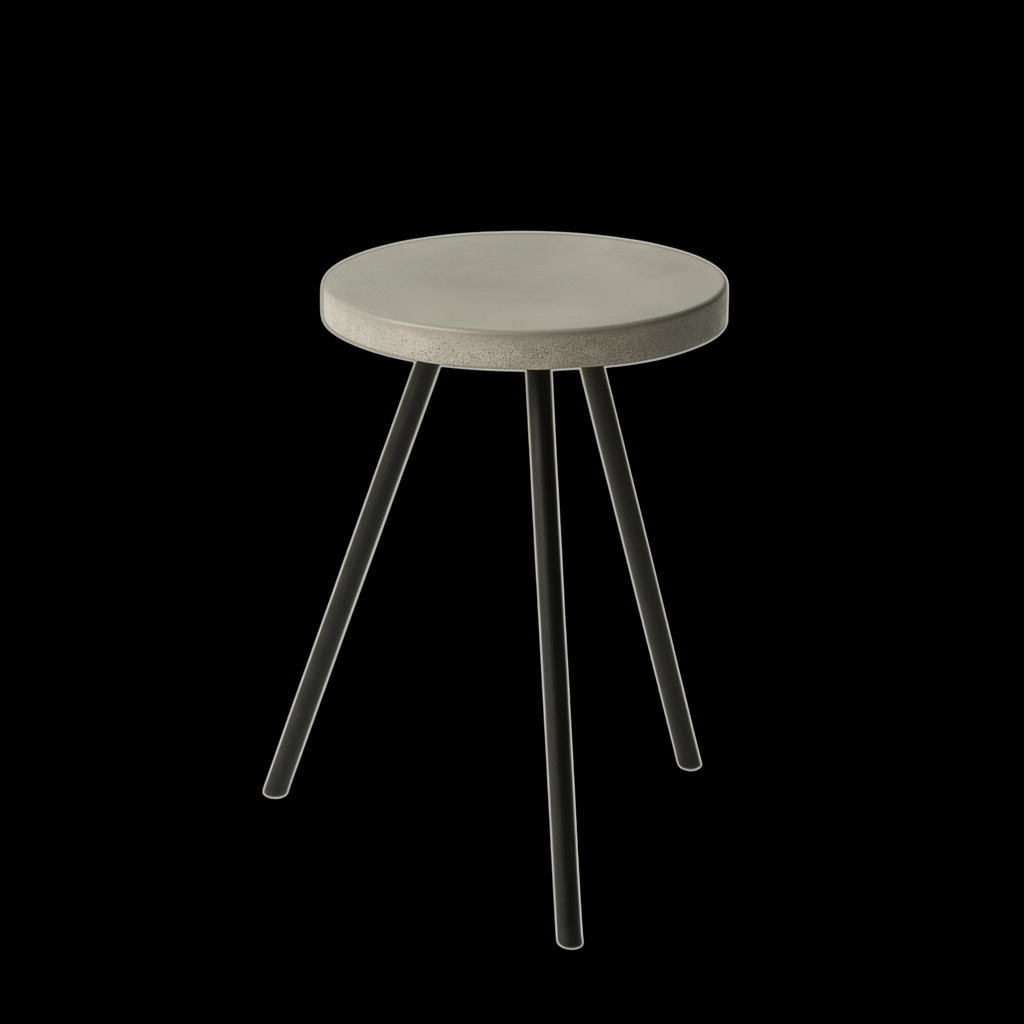 The Ross Side Table / Stool - black background product shot