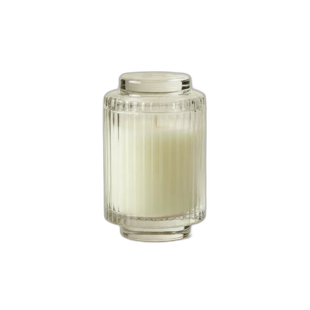 Aurélie Reeded Glass Candle: Kyoto Vine & Moss (M)